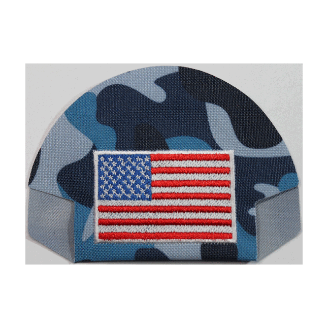 American Flag — Blue Camo / White Border