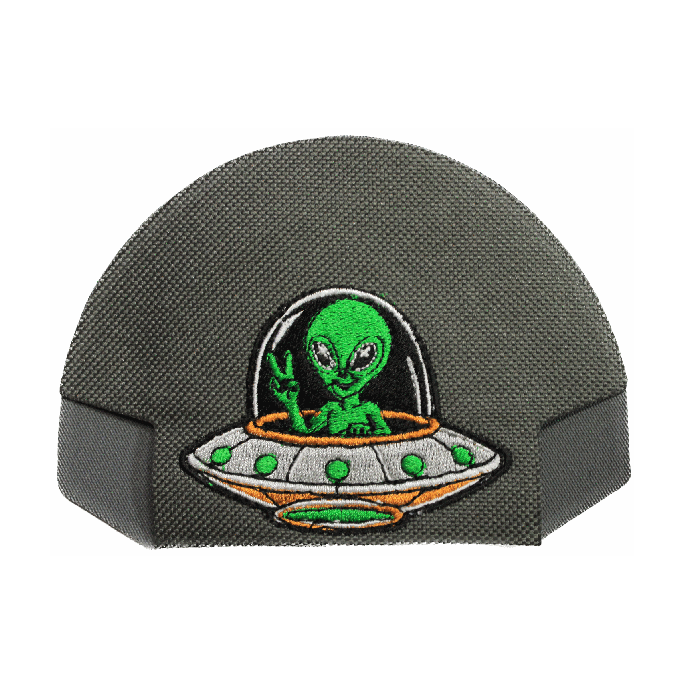 Alien in Ship — Charcoal — on cap