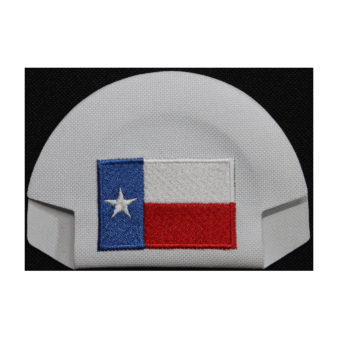 Texas Flag — White — on cap