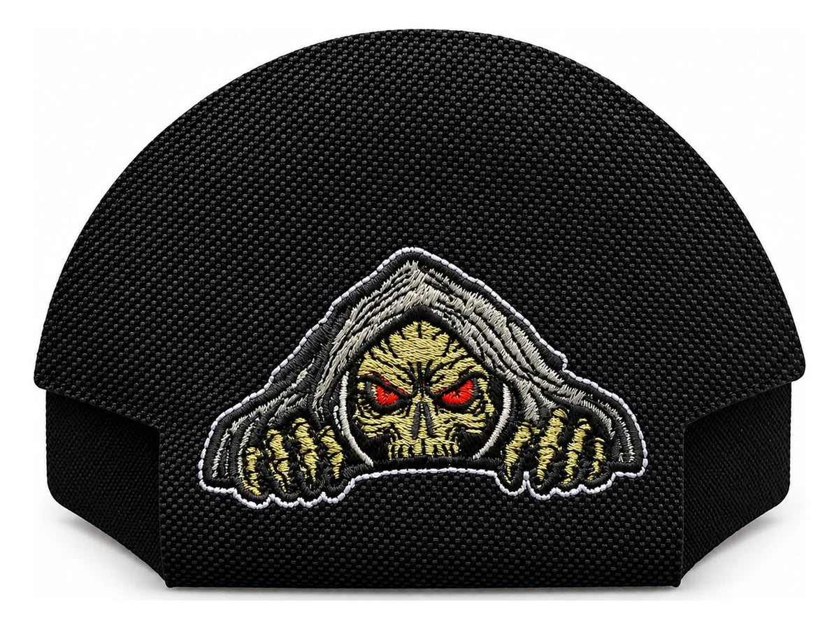 Halloween Grim Reaper Black embroidered Kap Bak