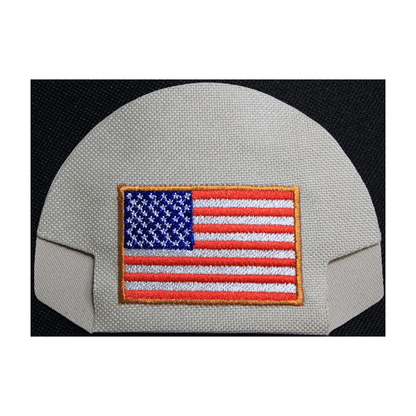 American Flag v2 — Beige / Gold Border