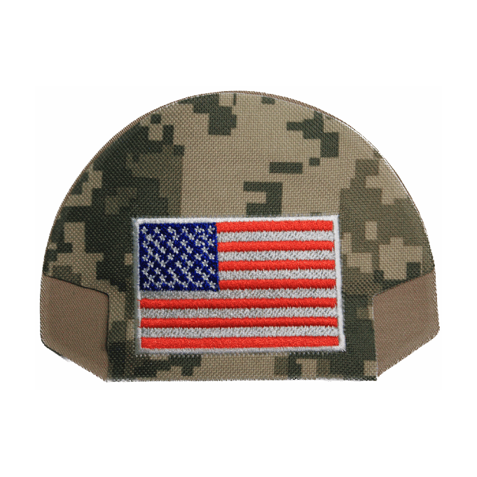 American Flag v2 — Digital Camo / White Border