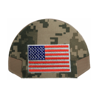 American Flag v2 — Digital Camo / White Border