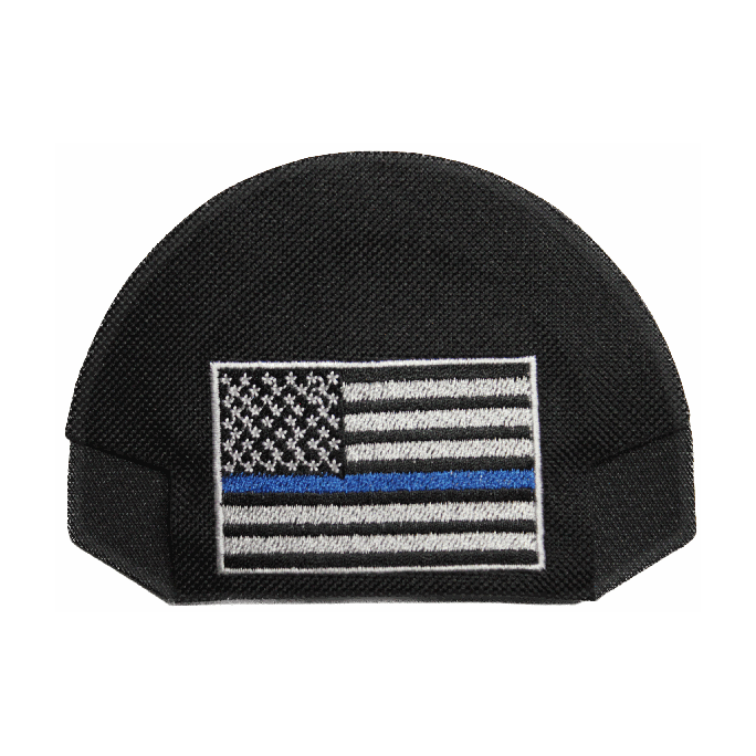 Blue Line Flag — Black — on cap