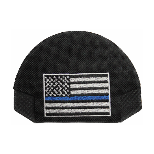 Blue Line Flag — Black — on cap