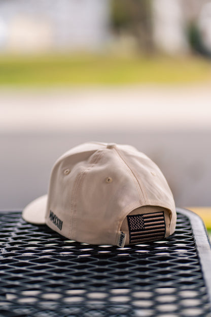 American Flag Kap-Bak on cap - outdoor bench