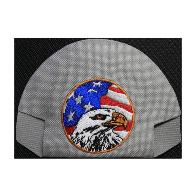 Eagle Flag — Silver — on cap