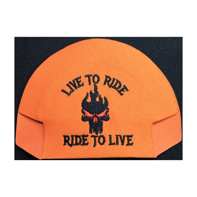 Live to Ride — Orange — on cap