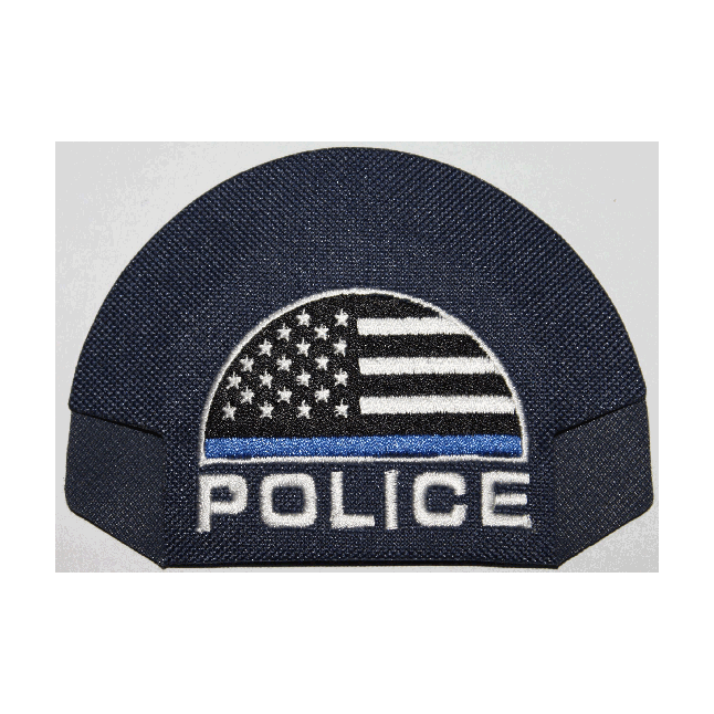 Police with Blue Line Flag — Navy Blue — on cap