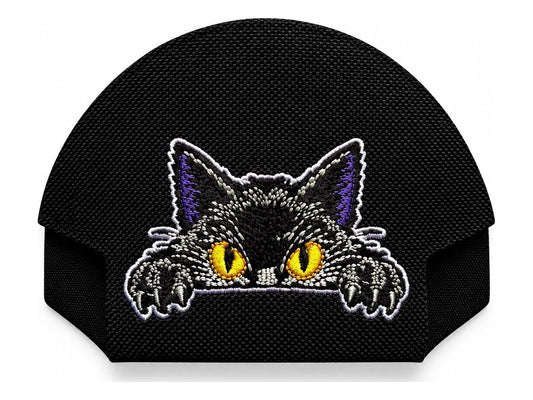 Halloween Black Cat Black embroidered Kap Bak