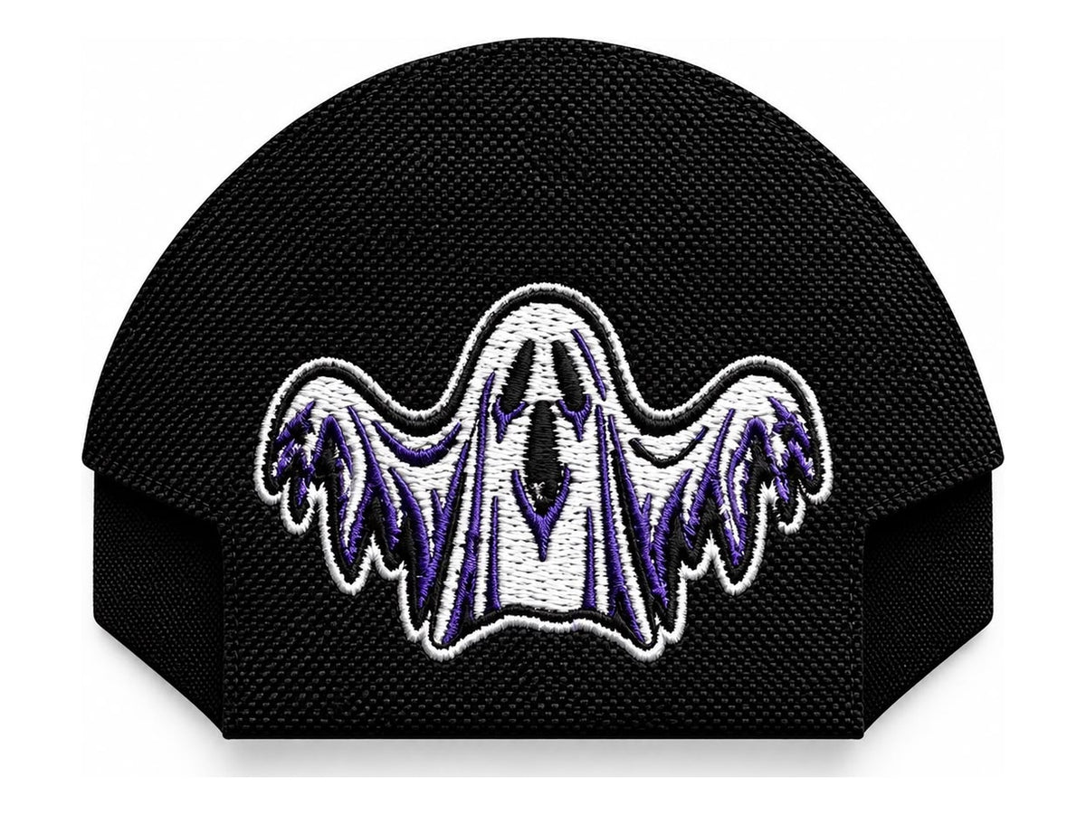 Halloween Ghost Black embroidered Kap Bak