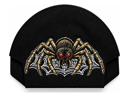 Halloween Spider In Web Black embroidered Kap Bak