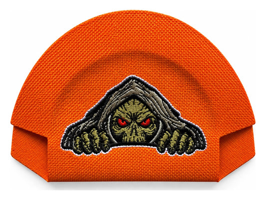 Halloween Grim Reaper Orange embroidered Kap Bak