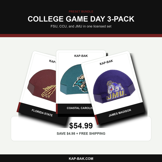 College Game Day preset licensed 3-pack Kap-Bak bundle product image